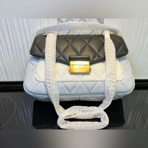 NEW Kate Spade Quilted Tricolor Leather Carey Shoulder Bag Colorblock